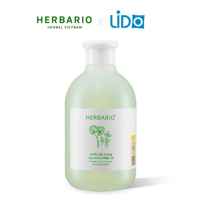 Nước tẩy trang Rau Má & Diếp Cá Herbario 300ml da dầu, da mụn