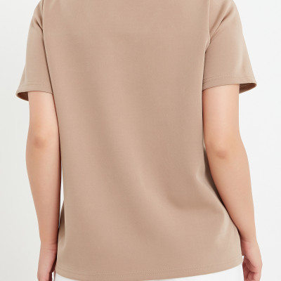 Áo Thun Nữ Cổ Tim Có Túi Maxivic, La Mộc - LM0122303