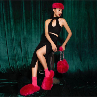 SET VÁY Nhung Đen TARTAN - 