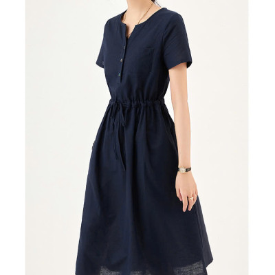 Váy cổ V, có dây rút eo tôn dáng sang chảnh da218