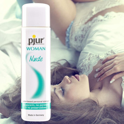 Gel bôi trơn gốc nước PJUR Woman Nude chai 100ml dành cho nữ đặc biệt dành cho làn da nhạy cảm an toàn lành tính