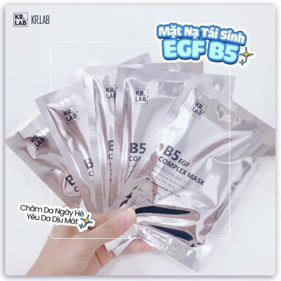 Mặt nạ Mask B5 kr.lab B5 niacinamide EGF complex mask giúp cấp ẩm dưỡng trắng phục hồi da