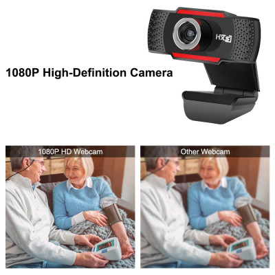 Máy ảnh web HXSJ 1080P HD cho cuộc gọi video hội nghị Truyền phát trực tiếp Loại bỏ tiếng ồn