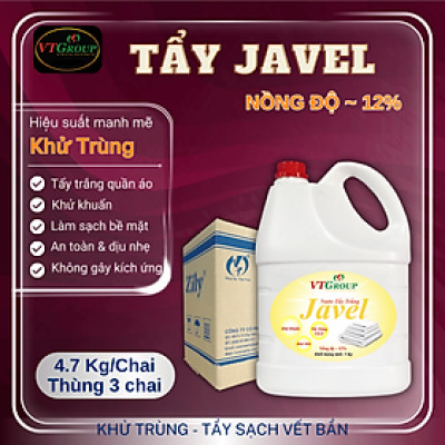 Nước tẩy Javel 3chai/ thùng 5KG