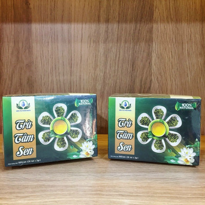 Đặc Sản Đồng Tháp - Trà tâm sen hộp 30 túi lọc 3gram, Tim sen Siêu thị thiên nhiên - OCOP 4 SAO