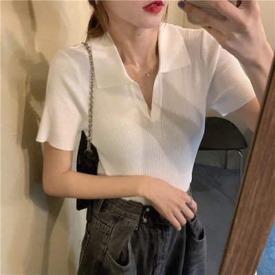 Áo Croptop  Áo Croptop Nữ Tay Ngắn Có Cổ Dáng Polo Siêu Xinh Mềm Mịn