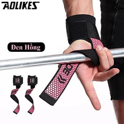Dây kéo lưng trợ lực cổ tay AOLIKES AL7633 nâng tạ tập gym sports fitness protection help wristbands