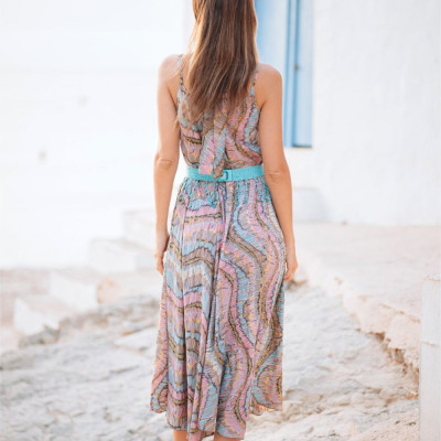 Maxi 2 Dây Vẽ Ánh Kim Isla Bonita