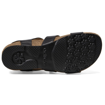 Giày sandal da sức khoẻ nữ Aetrex Lily Black