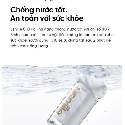 Máy Tăm Nước Sóng Siêu Âm Usmile C10 - Hàng Chính Hãng