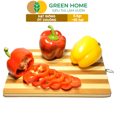 Hạt Giống Ớt Chuông GreenHome, Gói 0,5gr~50 hạt, Dễ Trồng Quanh Năm, Thu Hoạch Nhanh, Năng Suất Cao G13