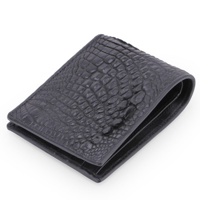 HT2219-20-21-45 - Bóp nam Huy Hoàng da cá sấu ngăn sau màu đen, nâu đất, vàng bò, nâu đỏ