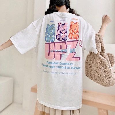UPZ Áo Thun In Hình Gummie (2 Màu)