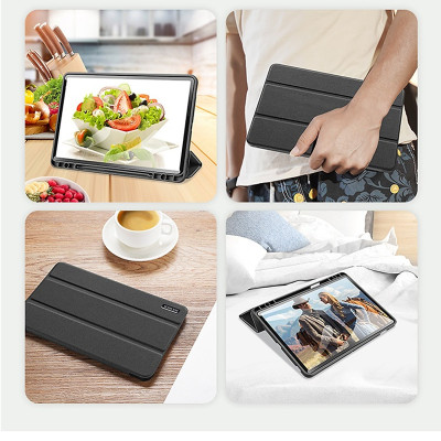 Bao Da Dành Cho SamSung Galaxy Tab S9 FE Hiệu Dux Ducis Chống Sốc, Có Khay đựng Bút - Hàng Chính Hãng 