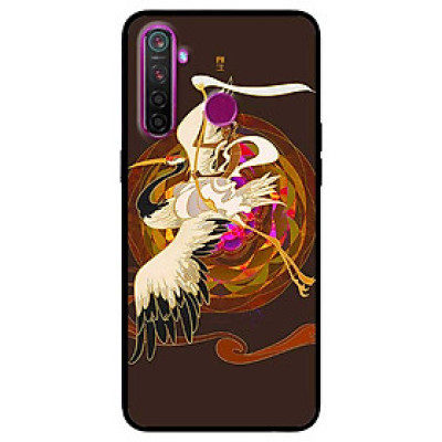 Ốp lưng dành cho Realme 6i mẫu Hạc Trắng Đen