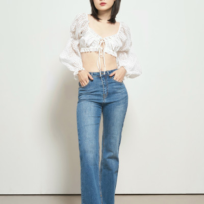 DOTTIE - Quần Jeans Loe Xẻ Lai Nữ - Q0046