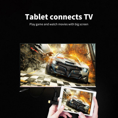 VENTION Mini/Micro HD to HD Adapter 2 IN 1 HD Converter for Tablet TV Displayer and Projector (Black)