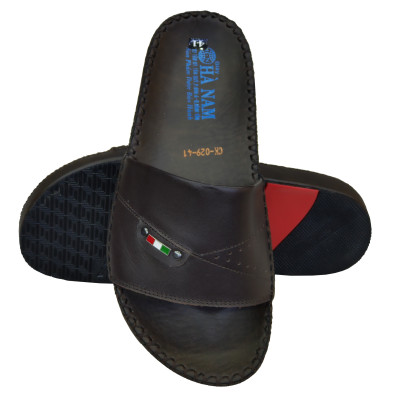 Dép Nam Quai Ngang HÀ NAM Da Bò Thật Cao Cấp DNA2076