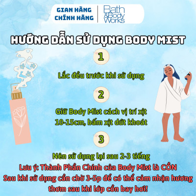Body Mist Bath And Body Works Nam Nữ Chính Hãng Brightest Bloom, Xịt Thơm Body Toàn Thân Hương Nước Hoa 236ml