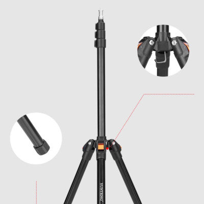 Tripod Yunteng VCT-5228 Đa Năng - Chân Đế Quay Phim Chụp Ảnh Chuyên Nghiệp, Cao Tối Đa 210cm - Hàng chính hãng