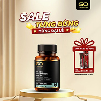 GO KIDS VIR-DEFENCE IMMUNE 60 VIÊN- Viên nhai tăng sức đề kháng chotrẻ 2+ nhập khẩu chính hãng GO Healthy New Zealand