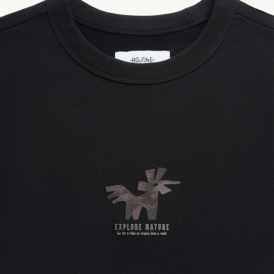 Áo thun tay ngắn nam hình in trước ngực. Regular - RT 10F24TSS022 | ROUTINE CÀ MAU