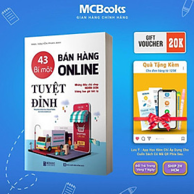 Sách - 43 Bí Mật Bán Hàng Online Tuyệt Đỉnh - Những Điều Chủ Shop Nghìn Đơn Không Bao Giờ Tiết Lộ - MCBooks