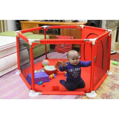 Quây bóng lục giác khung inox vải dù cho bé tặng kèm 5 quả bóng cho bé