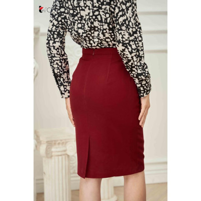 Chân váy ôm, nơ lệch eo Tri