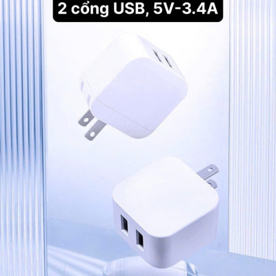 Củ sạc xuất Nhật 5V-3.4A KFLY ( JHX-AC2007) chứng nhận PSE tiêu chuẩn Nhật Bản, được dùng thử 30 ngày, bảo hành hàng chính hãng 12 tháng