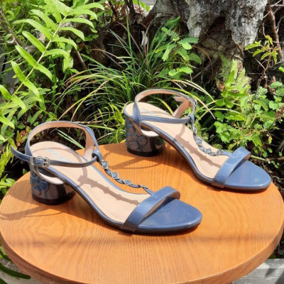 Sandal gót hoa cao cấp hot trend  quai da mềm mại 20751