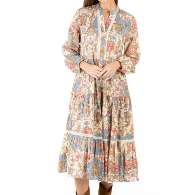 Đầm Midi Hoa Cotton Isla Bonita