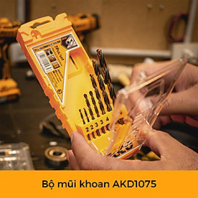 BỘ MŨI KHOAN KIM LOẠI 7 CHI TIẾT INGCO AKD1075 - HÀNG CHÍNH HÃNG