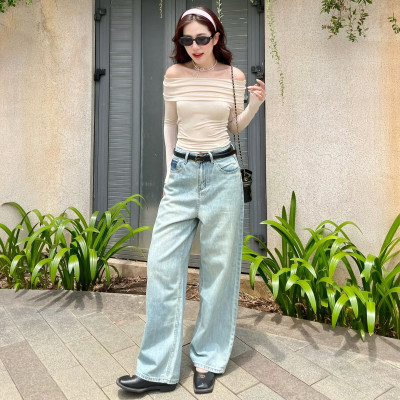 Quần jeans quần dài nữ dáng dài ống suông phong cách ullzang thanh lịch Lagan Miều Est.2013