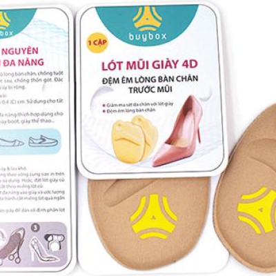 2 cặp miếng lót mũi giày cao gót 4D êm chân thoáng khí - buybox - BBPK14
