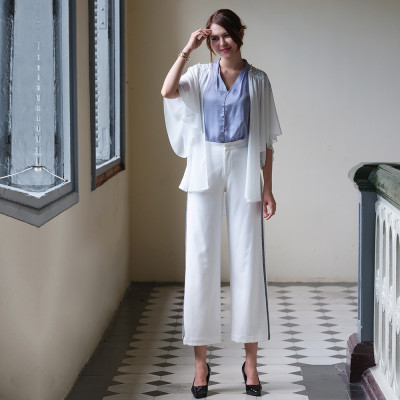 Áo Khoác Ngọc Trai Áo Khoác Voan Hity TOP139 (Trắng Kim Cương)