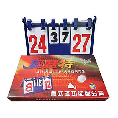 Bảng điểm lật tay Aosaite đánh số từ 01 đến 30 bằng nhựa dẻo, có thể gập gọn khi không sử dụng, bảng điểm để bàn cho các môn thể thao