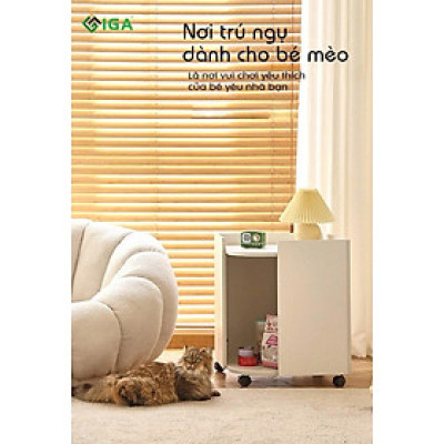 Nhà cho Cat kết hợp để đồ có bánh xe Mặt Phủ Melamine Chống Xước - GP194 