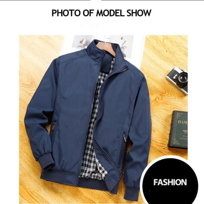 Áo Khoác Dù Nam Xanh Đen Hai Lớp Đơn Giản Cổ Cao - ADD33 