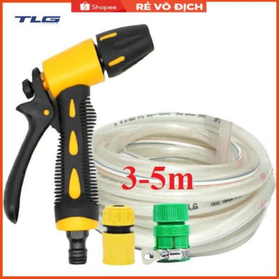 Bộ dây vòi xịt nước rửa xe, tưới cây . tăng áp 3 lần, loại 3m, 5m 206319Kcút sập+ tặng túi đựng bút