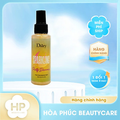 Xịt Body Mist Nhũ Kim Tuyến Diary Eau De Perfume Fine Mist (03 Mùi Hương)