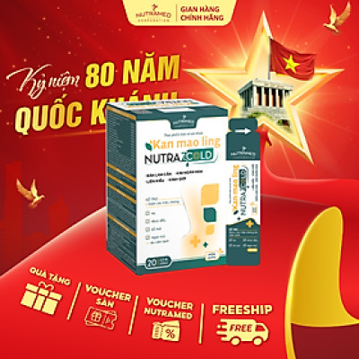 Gói uống tăng cường hệ miễn dịch, làm giảm triệu chứng nhanh chóng cho cảm cúm, cảm lạnh Kan Mao Ling Nutrazcold - 1 hộp x 20 gói x 10ml - Nutramed