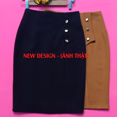 Chân Váy Nữ Công Sở New Design Dài  60cm Vải Kaki Thun Co Giãn Thoáng Mát CV0016