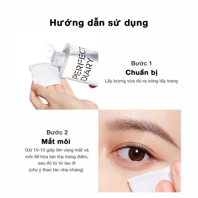 Nước tẩy trang PERFECT DIARY AMINO ACID làm sạch sâu dịu nhẹ