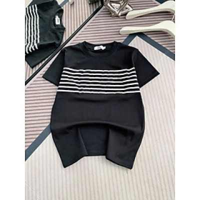 Áo Thun babytee kẻ sọc chất BORIP COTTON xịn có size từ 35kg đến 68kg DOGA trẻ trung 4 màu sang trọng Mã 181