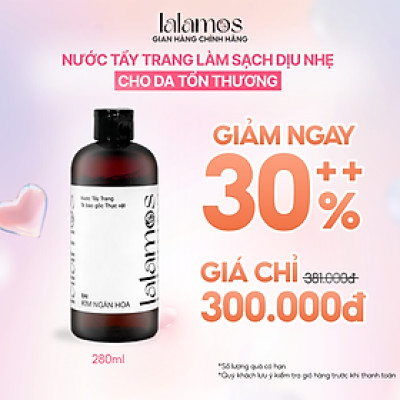 Nước Tẩy Trang Lalamos Đài Kim Ngân Hoa Sạch Sâu 280ml