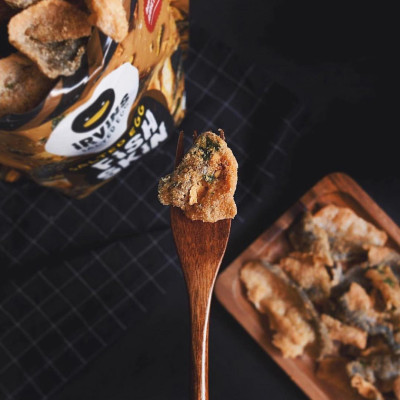 Da cá trứng muối Salted Egg Fish Skin 80g IRVINS