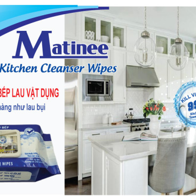 Khăn ướt lau bếp Matinee 80 tờ x 2 gói