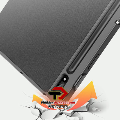 Bao da có ngăn để bút dành cho Samsung Galaxy Tab S8 chính hãng Dux Ducis Domo - Hàng chính hãng