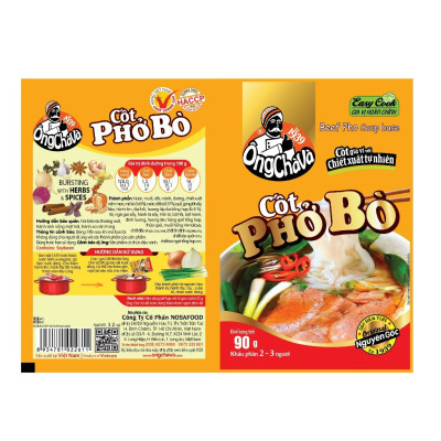Lốc 15 Gói Cốt Phở Bò Ông Chà Và 90g (Beef Pho Soup Base)